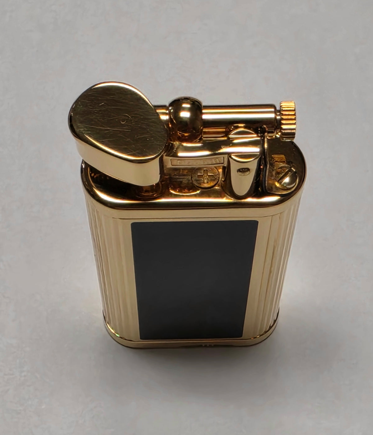 Alfred Dunhill Unique Gold & Black Lacquer Lift Arm Lighter