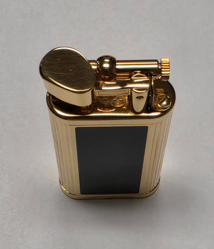 Alfred Dunhill Unique Gold & Black Lacquer Lift Arm Lighter