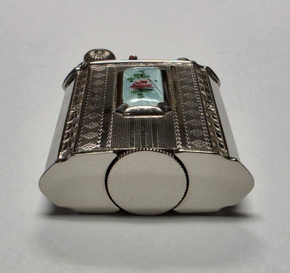 1930s Evans Cloisonne-Enameled Floral Pocket Lighter