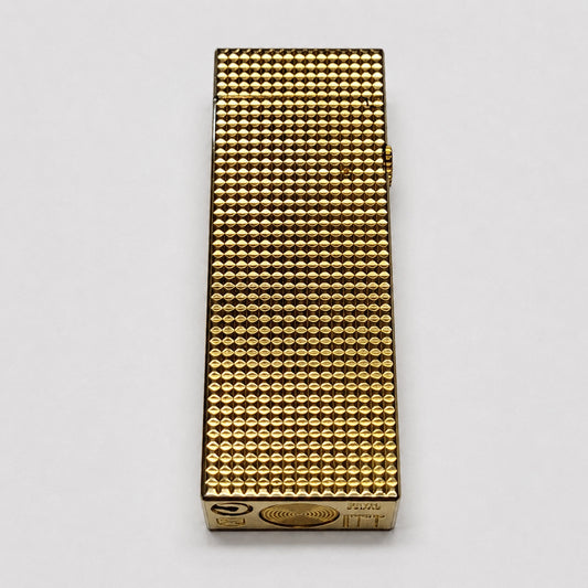 Alfred Dunhill Rollagas Gold Plated & Hobnail Lighter