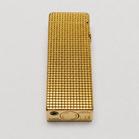 1960s Alfred Dunhill Rollagas Gold Plated & Hobnail Lighter