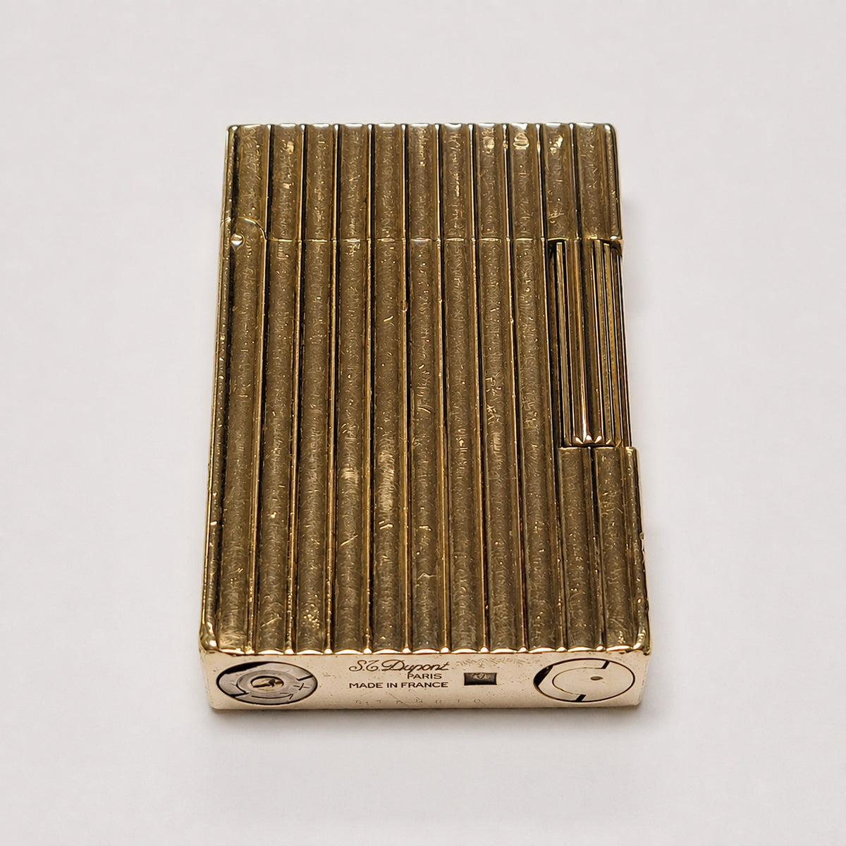 S.T. Dupont Ligne 2 Small Gold Plated & Columns Lighter