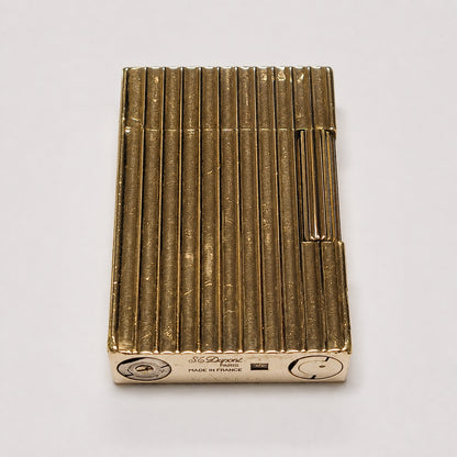 S.T. Dupont Ligne 2 Small Gold Plated & Columns Lighter