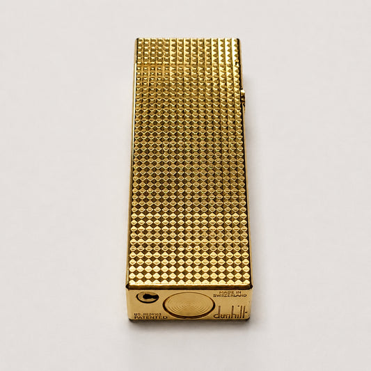 Alfred Dunhill Rollagas Gold Plated Hobnail Lighter