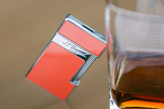 S.T. Dupont Slimmy Lighter Coral Lacquer & Chrome 28006