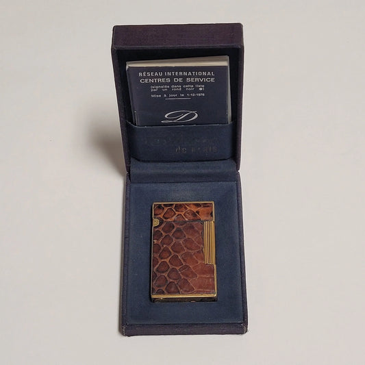 S.T. Dupont Ligne 2 Alligator Leather Gold Plated