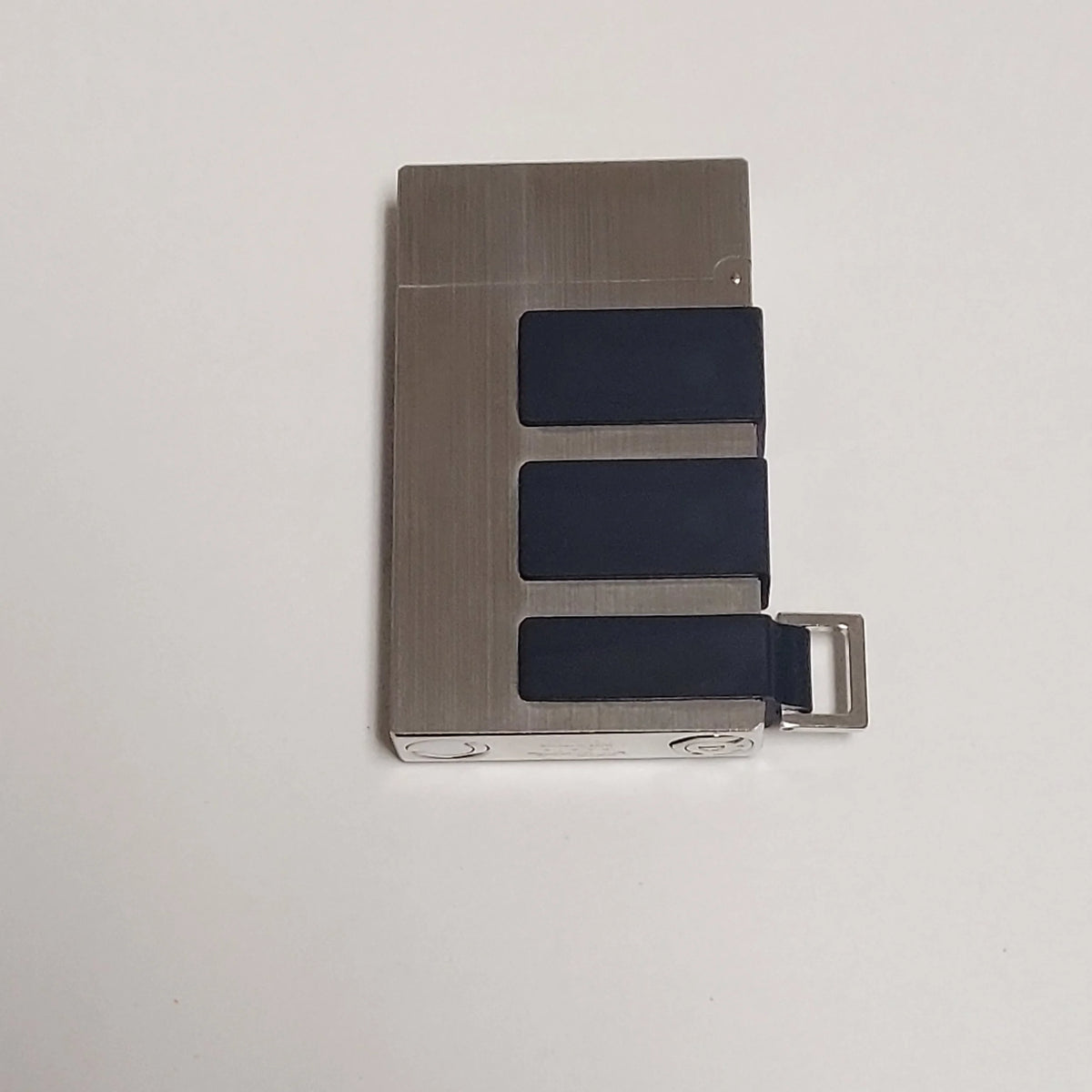 S.T. Dupont Ligne 2 Palladium Plate & Blue Rubber 16795