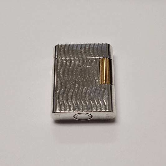 S.T. Dupont Soubreny Silver Plated & Wavy Lines Lighter