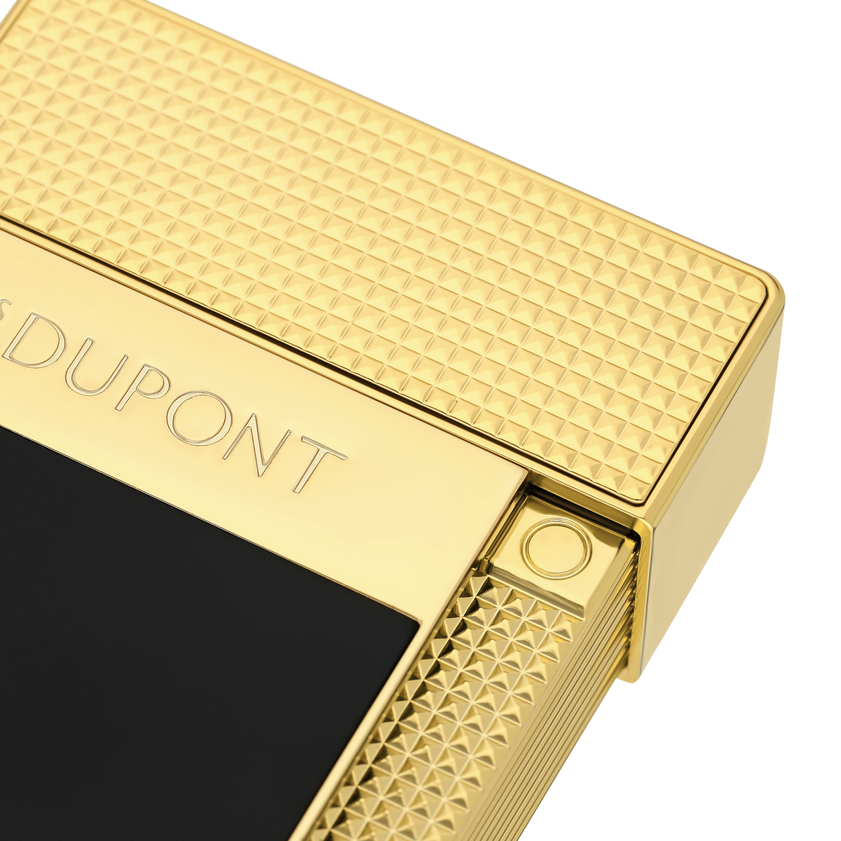 S.T. Dupont Table Lighter Black Lacquer & Gold T20100