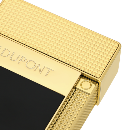 S.T. Dupont Table Lighter Black Lacquer & Gold T20100