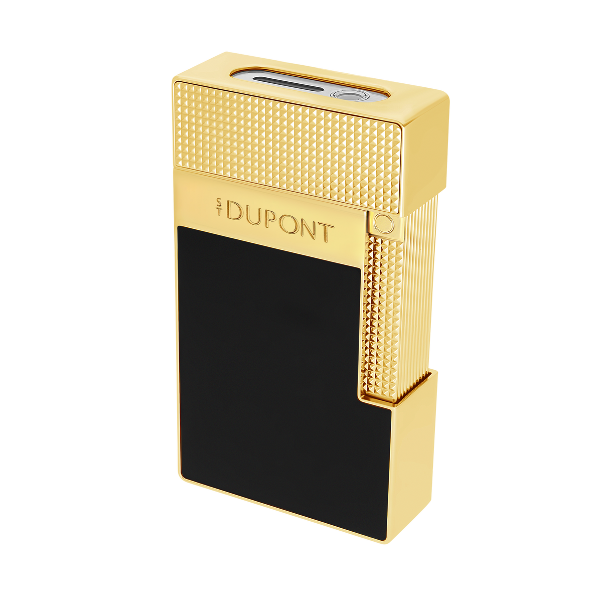 S.T. Dupont Table Lighter Black Lacquer & Gold T20100