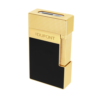 S.T. Dupont Table Lighter Black Lacquer & Gold T20100